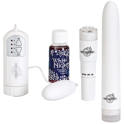 Bộ mát xa nữ cao cấp DocJohnson white nights pleasure Kit
