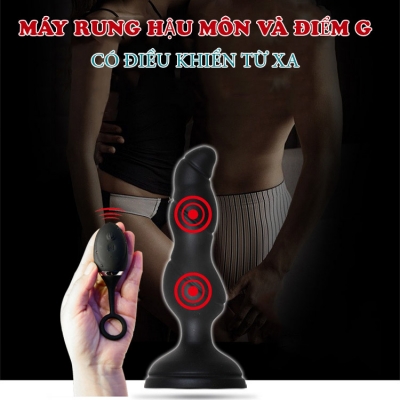 Máy rung hậu môn và điểm G siêu mạnh điều khiển xa