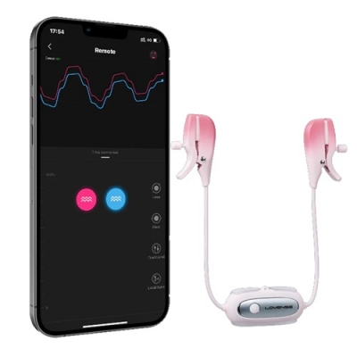 Máy rung kẹp đầu ti cao cấp Lovense Gemini điều khiển qua app