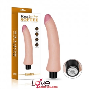 Dương vật Lovetoy Real Softee siêu mềm dài 10 in (23cm) với 10 tần số rung