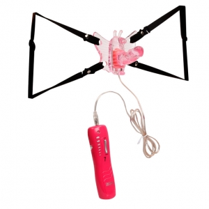 Dương vật giả dây đeo con bướm mini có rung