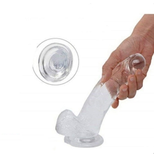 Dương vật giả hít đất trong suốt