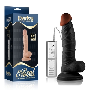 Dương vật silicon có rung gân nổi Lovetoy Real Extreme 7.5