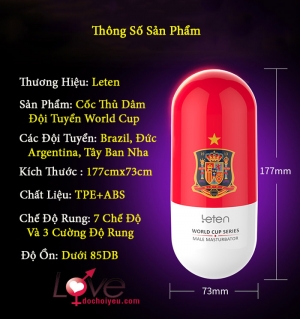 Cốc Thủ Dâm Sành Điệu Leten Football Có Rung, Sạc Điện