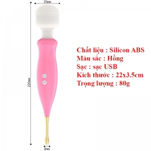 Chày rung kèm đầu rung mini mát xa ti, hạt le 