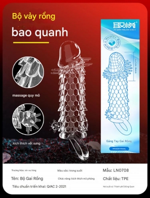 Bao đôn gai vẩy cá có quay đeo