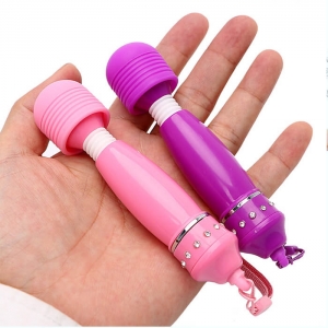 Chày rung mini móc khóa chạy pin tiểu   