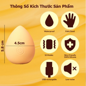 Máy rung mini hình trái đào Blenva Bonbon