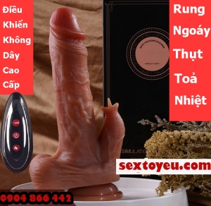 Dương vật giả siêu mềm, siêu khỏe rung thụt liếm điều khiển xa