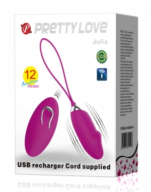 Trứng rung xoay 12 tần số siêu mạnh điều khiển xa Prettylove Julia